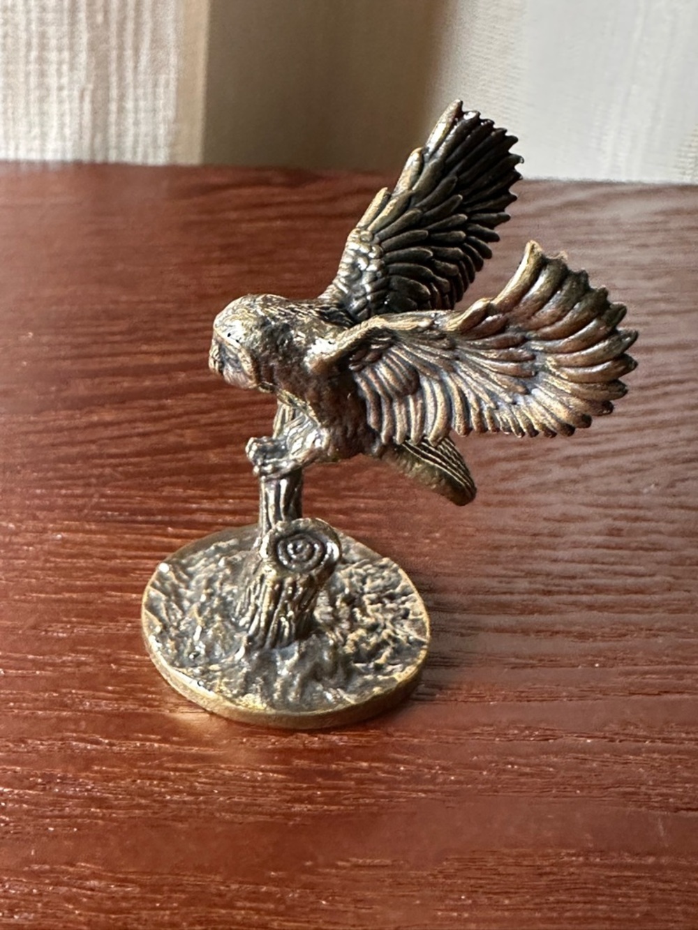 Mini Brass Owl Collectible Figurine, Vintage Style - Picture 8 of 13